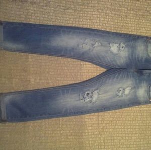 Est: Nineteen 91 Distressed Straight Leg Jeans